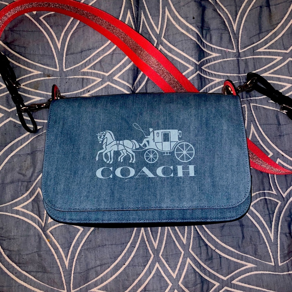 COPY - Denim Coach messenger bag